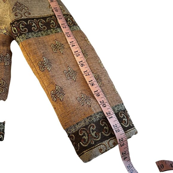 Vintage Courtenay Tapestry Blazer Fall Floral Jacquard Jacket Sz 12 - Picture 8 of 10